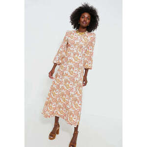 Tuckernuck Floral Maxi Dress in Orange and White Sophia Maxi Dress